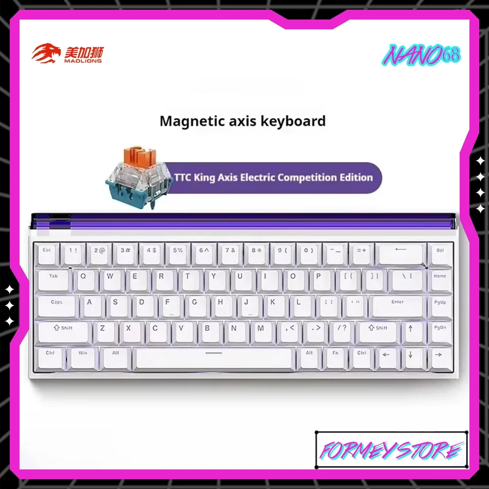 Проводная игровая клавиатура MADLIONS Madcatz NANO68 RGB RT0.01 магнитный переключатель 8k