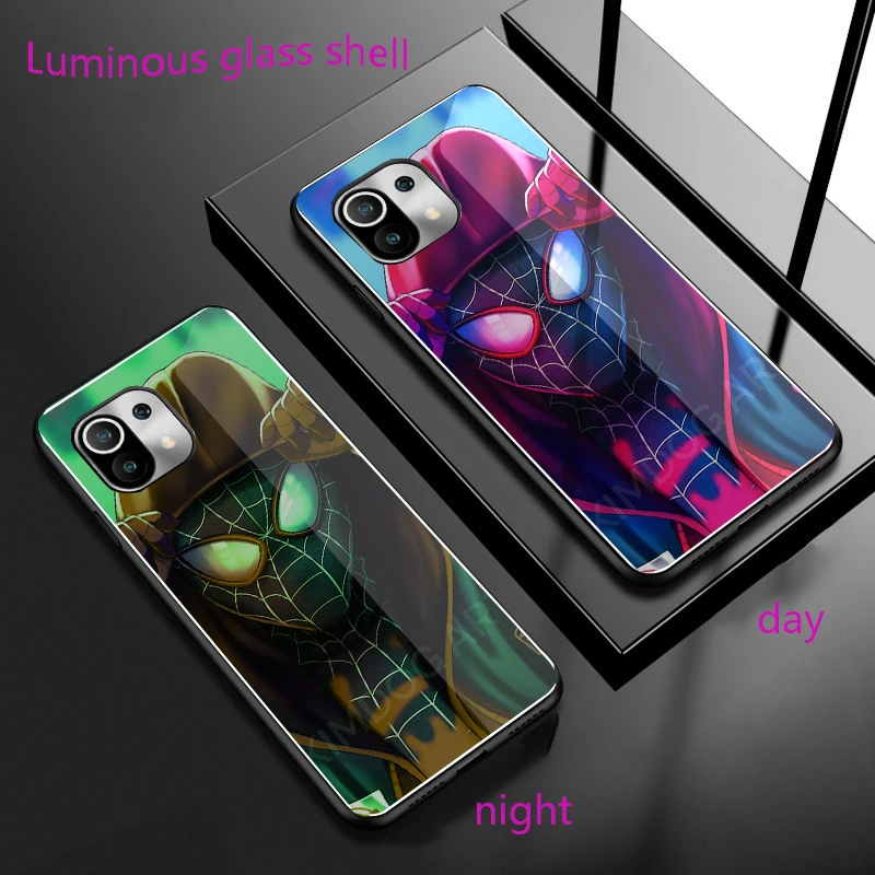 Светящийся стеклянный чехол для iPhone 11 12 13 mini pro XS MAX 8 7 6 6S Plus X 5S SE 2020 XR |
