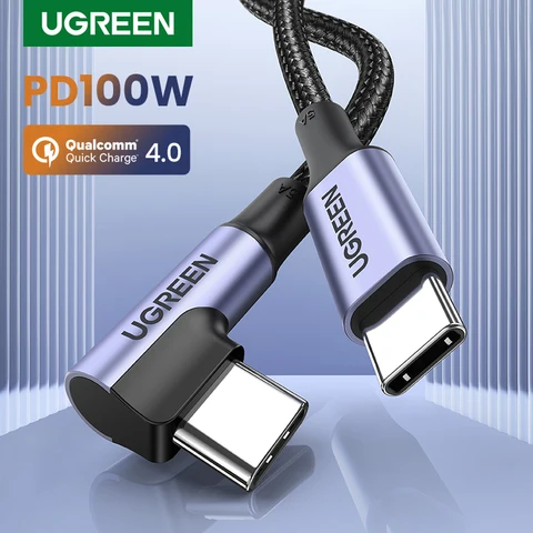 USB-кабель UGREEN 100 Вт с разъемом Type-C для iPhone 15, Macbook, Samsung, Xiaomi