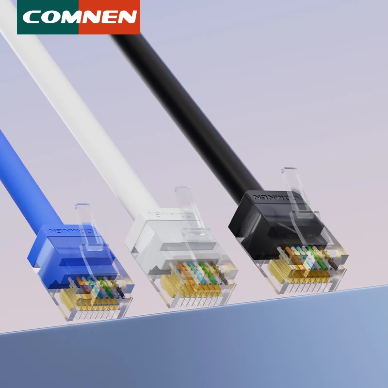 Фото COMNEN Cat6/Cat6a, 8 шт., тонкий патч-кабель Ethernet-маршрутизатора Cat6a, 10 г, поддержка патч-кабеля Cat 6A для сетевого кабеля маршрутизатора №1