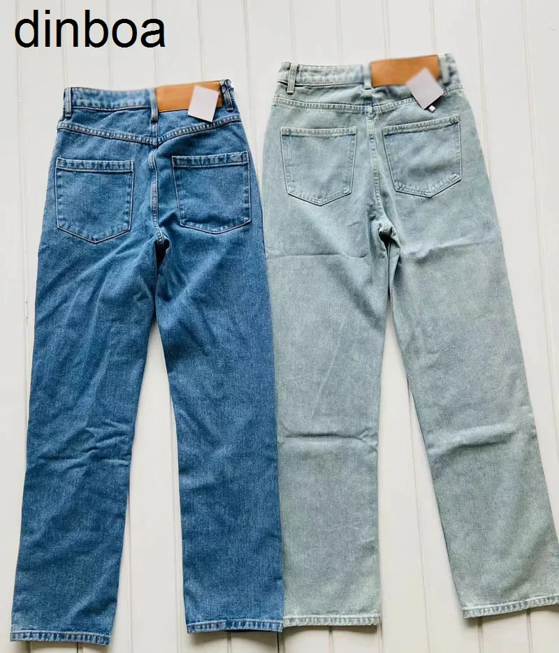

Dinboa-уличные повседневные Прямые джинсовые брюки, женские пикантные винтажные синие джинсовые брюки, женские брюки высокого качества.