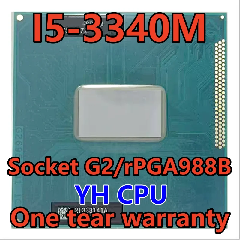 

i5-3340M i5 3340M SR0XA 2.7 GHz Dual-Core Quad-Thread CPU Processor 3M 35W Socket G2 / rPGA988B