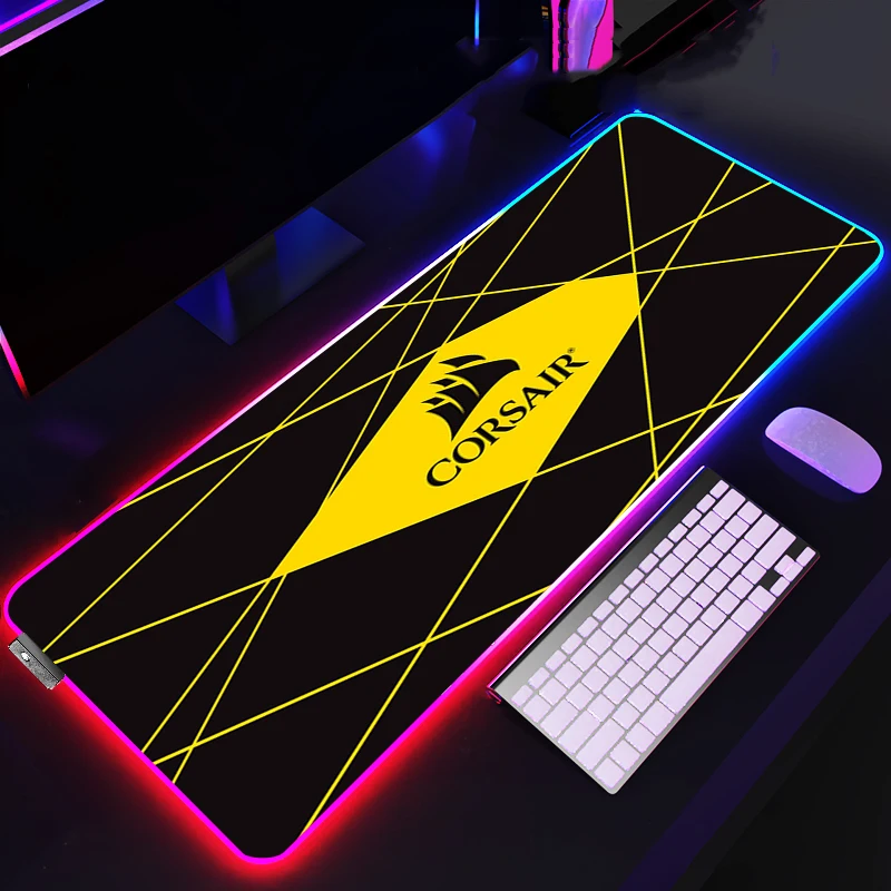 

Игровой коврик для мыши Corsair Rgb, коврик для мыши, аксессуары для клавиатуры, Настольный коврик для мышки Xxl, коврик для мыши в стиле аниме, ковр...