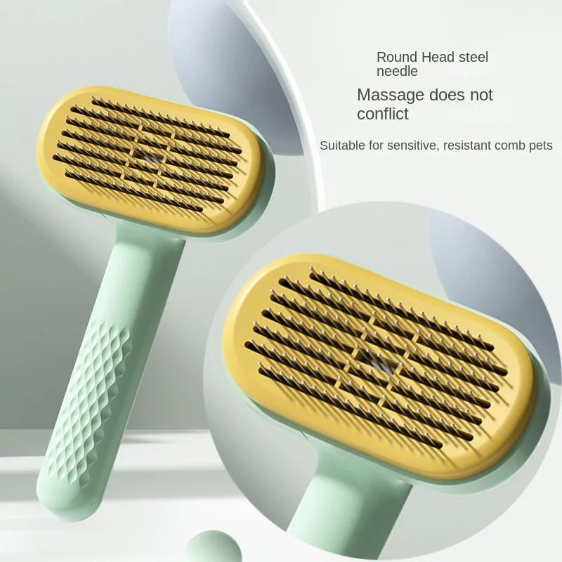 

Pet Dog Hair Removal Comb Hair Removal Comb Massage Comb Multi-functional High Quality Cat Brush Pet Hair Shedding Self Cleaning
