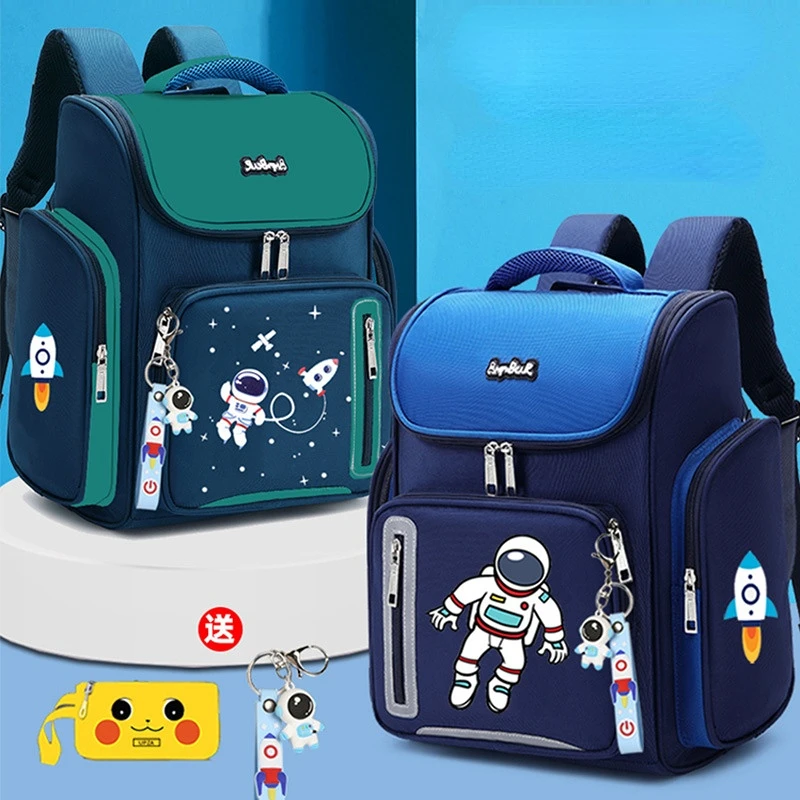 2023 Suitable for grades 1-9 Children Orthopedic School Backpack School bags For boys Waterproof Backpacks Kids satchel Schoolbg