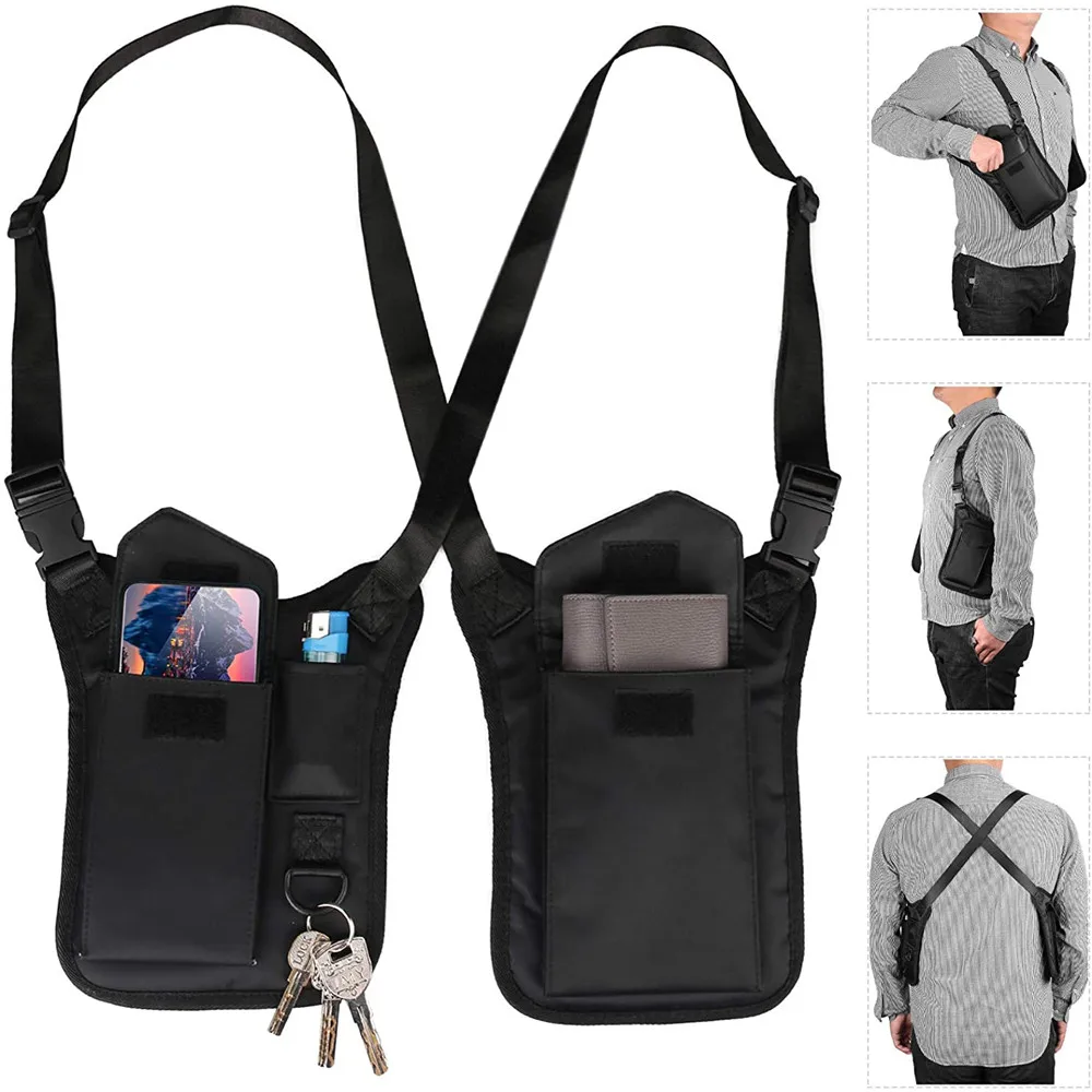 

Anti-Thief Underarm Shoulder Bag Concealed Pocket Multi-Purpose Double Storage Shoulder Armpit Bag Travel Hidden Tactical Bag