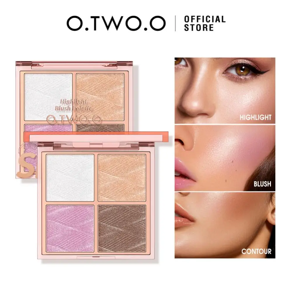 

4 Color Highlighter Blush Bronzers Palette All-in-one Makeup Palette Highlight Face Brighten Contouring Face Cosmetic Maquillaje