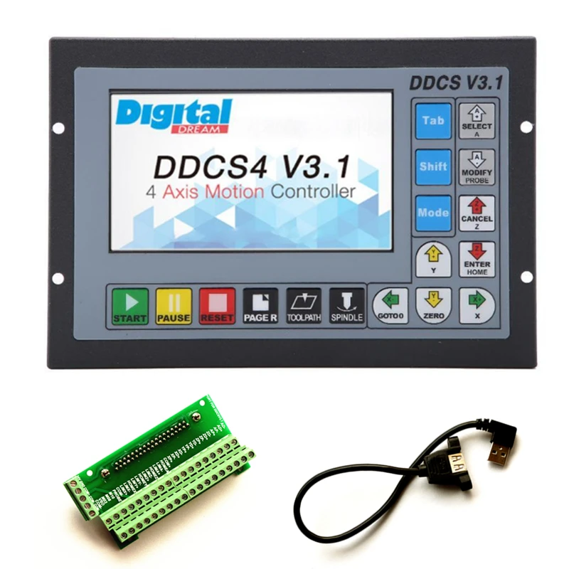 

Контроллер движения CNC DDCSV3.1 с автономным управлением, 3/4 осей, 500 кГц, 1 Гб, поддержка внутреннего G-кода, флэш-диск USB для самостоятельной сборки, машина с ЧПУ