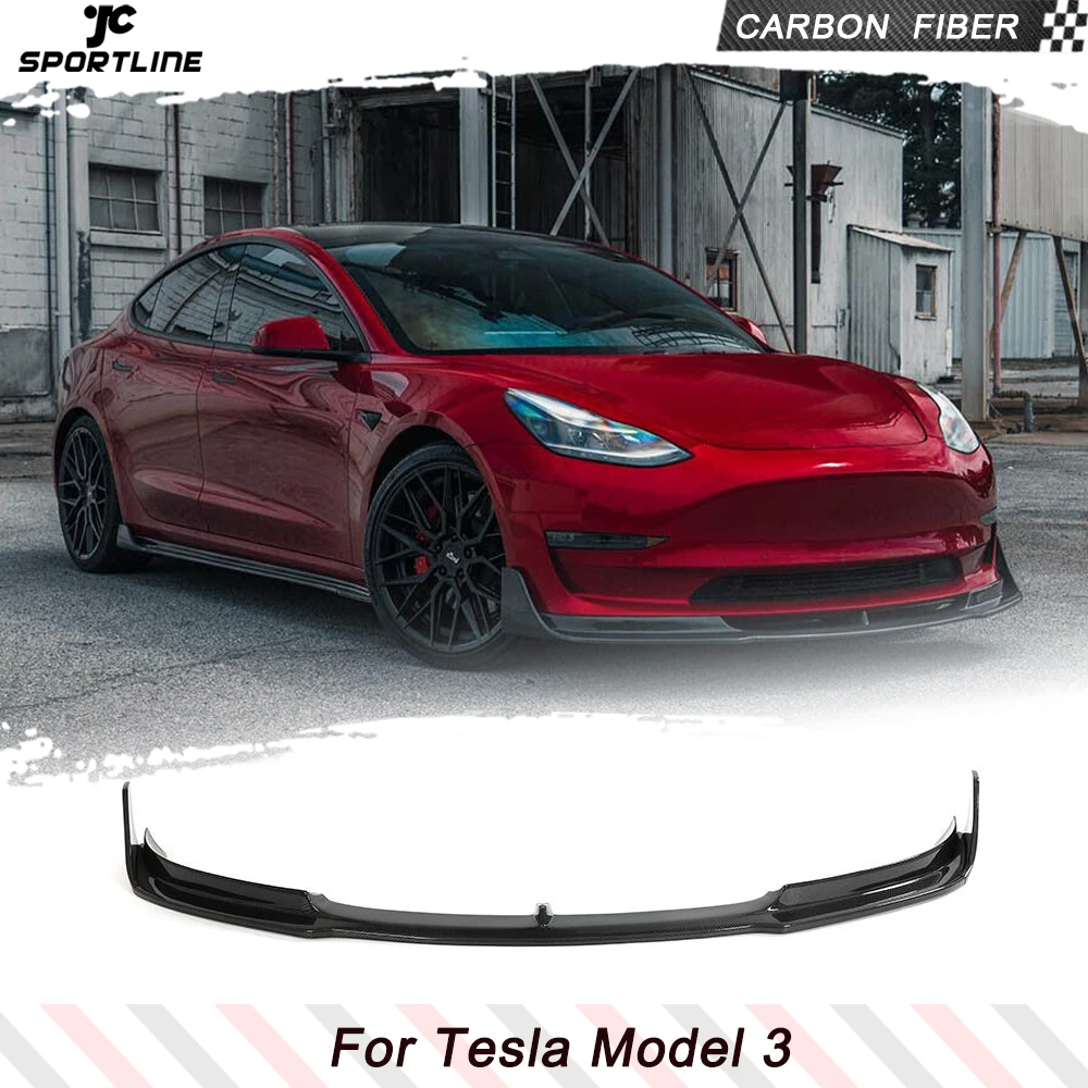 

Передний бампер из углеродного волокна для губ Tesla Model 3 2018-2023