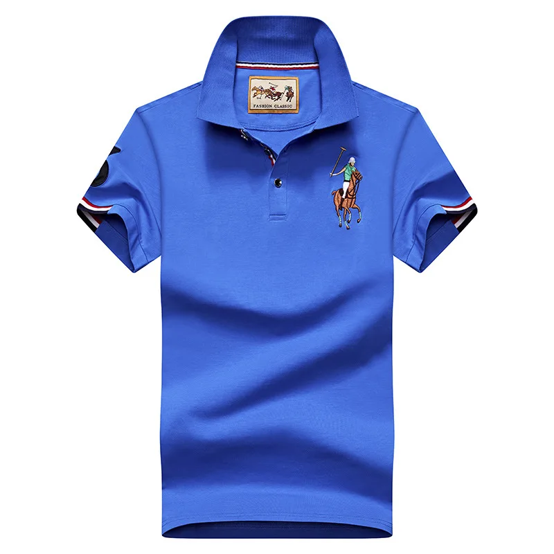 

Brand Men's Polo shirts Luxury Embroiedery Summer Short Sleeve brands horse male polos