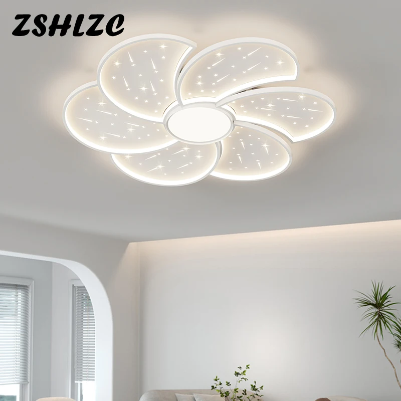 

New Arrival Modern Led Chandelier Round Ceiling Light White color With Remote Dimmable Home Ceiling Lamp For Living Room Bedroom