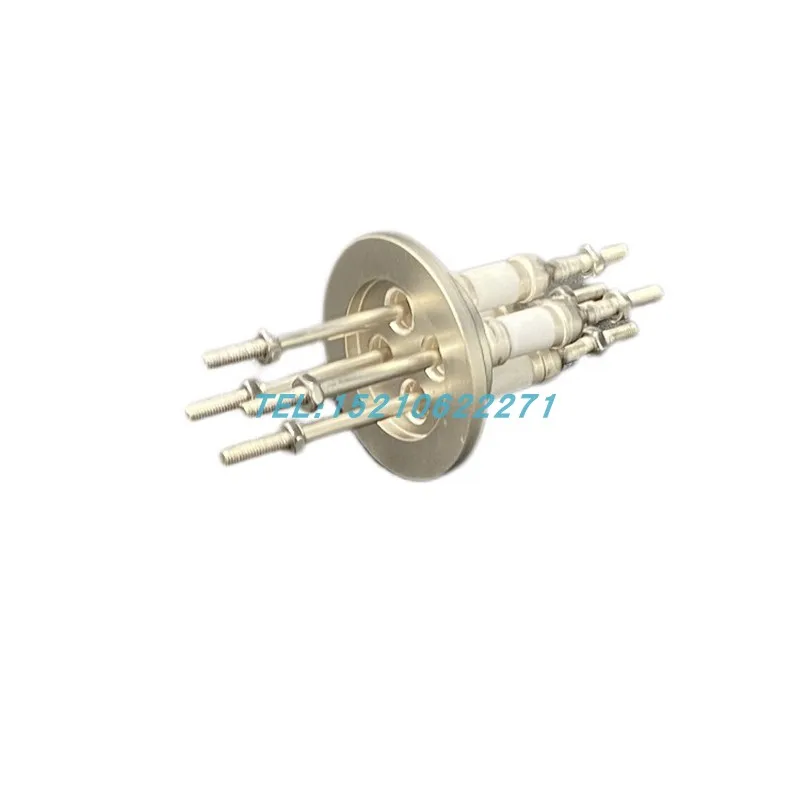 Vacuum Electrode KF Flange Feed-through Connector Flange Power Electrode Ceramic Sealing Assembly