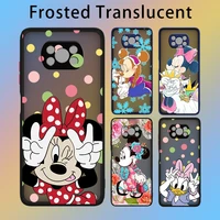 minnie daisy smile for xiaomi poco m3 x3 nfc gt 11 note 10 10s 10t 9 8 cc9 ultra lite pro frosted translucent phone case
