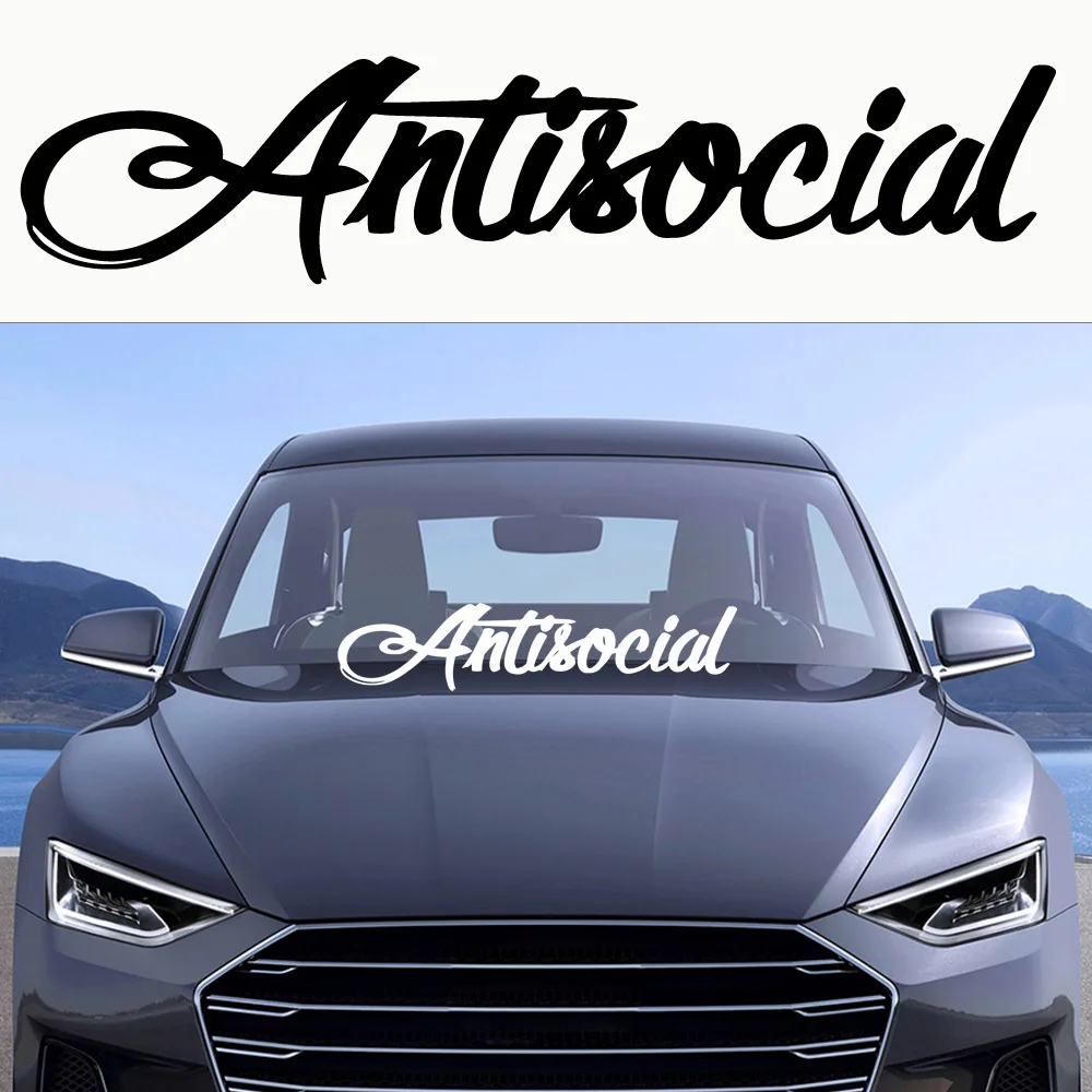 

Fun windshield Antisocial Jdm Vinyl Wrap For Truck Window Bumper Auto Suv Door Laptop Kayak Vinyl Decal