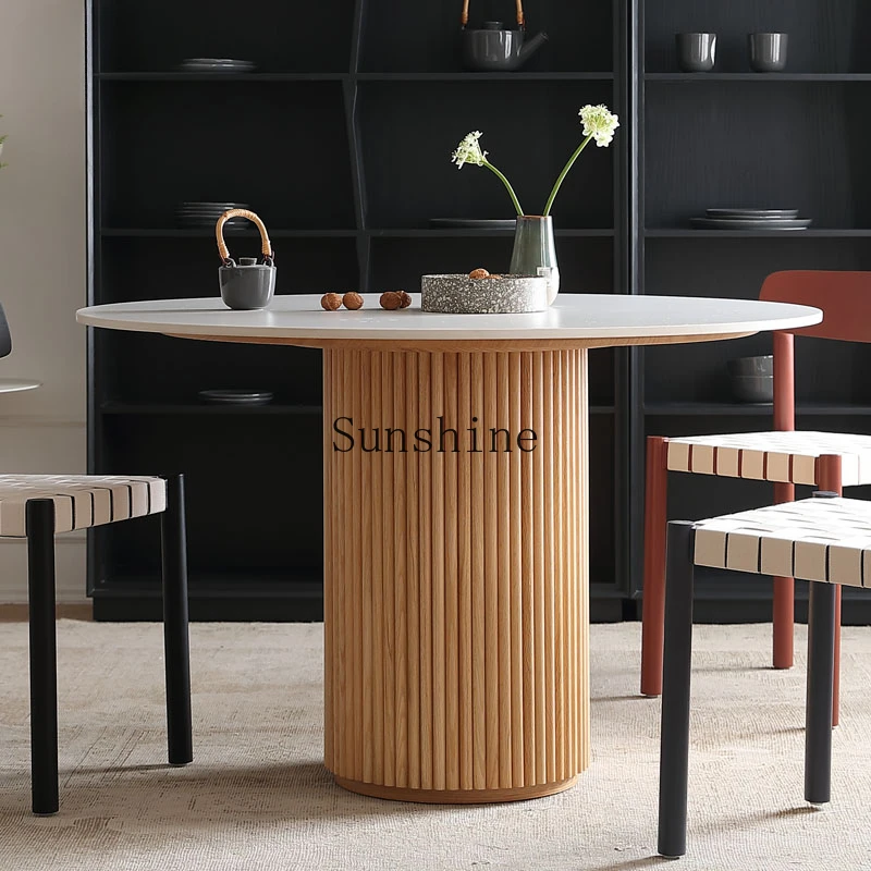 Обеденный стол из орехового дерева в скандинавском стиле ретро для переговоров