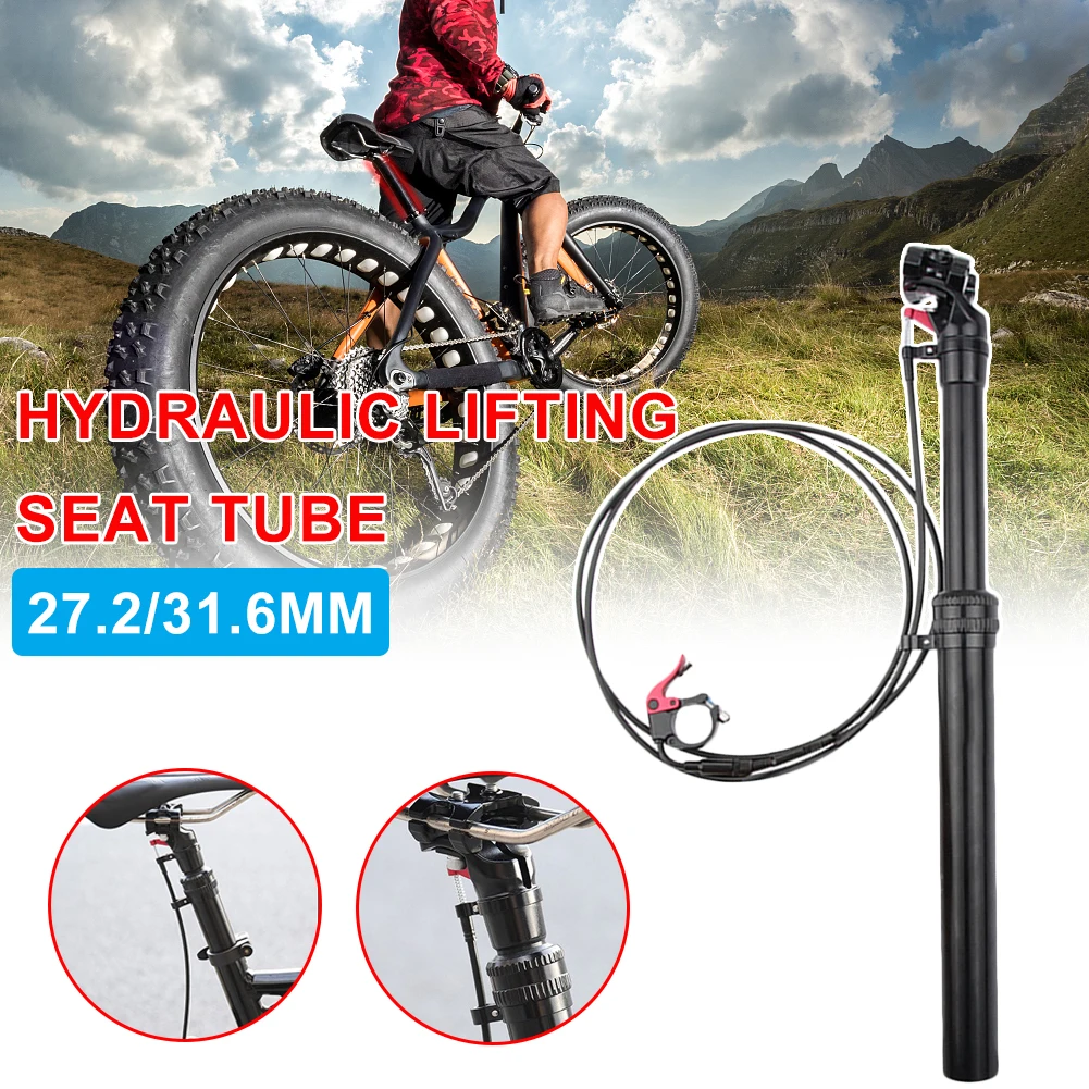 

27.2 31.6mm Wire-controlled Lifting Seat Posts Bike Seat Posts Black For MTB Road Bike Mountain Bike Fixed Bike