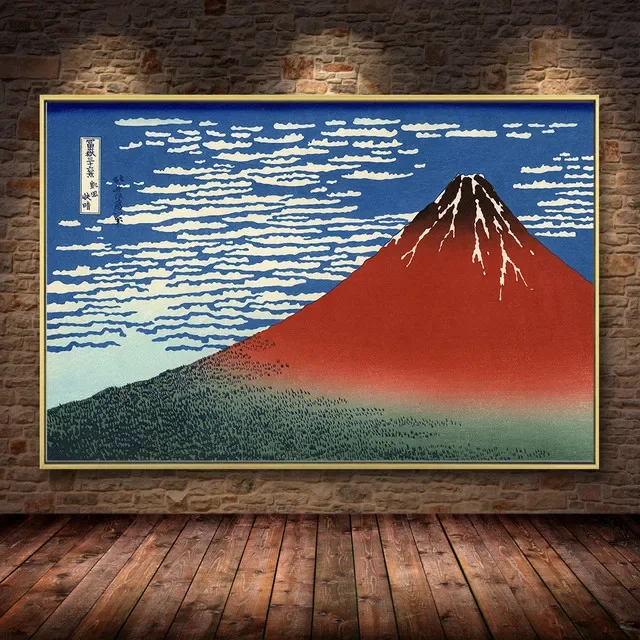 

Кацусика Хокусай «Большая Волна В Канагаве» Печать На Холсте Классический Домашний Декор Настенное Искусство Без Рамы Горизон...