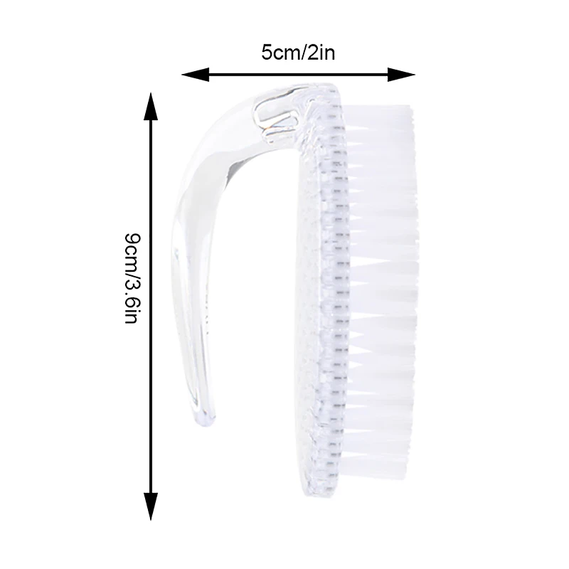1PCS Nail Brushes Art Manicure Pedicure Soft Remove Dust Powder Cleaning Brush Tools Transparent Horn
