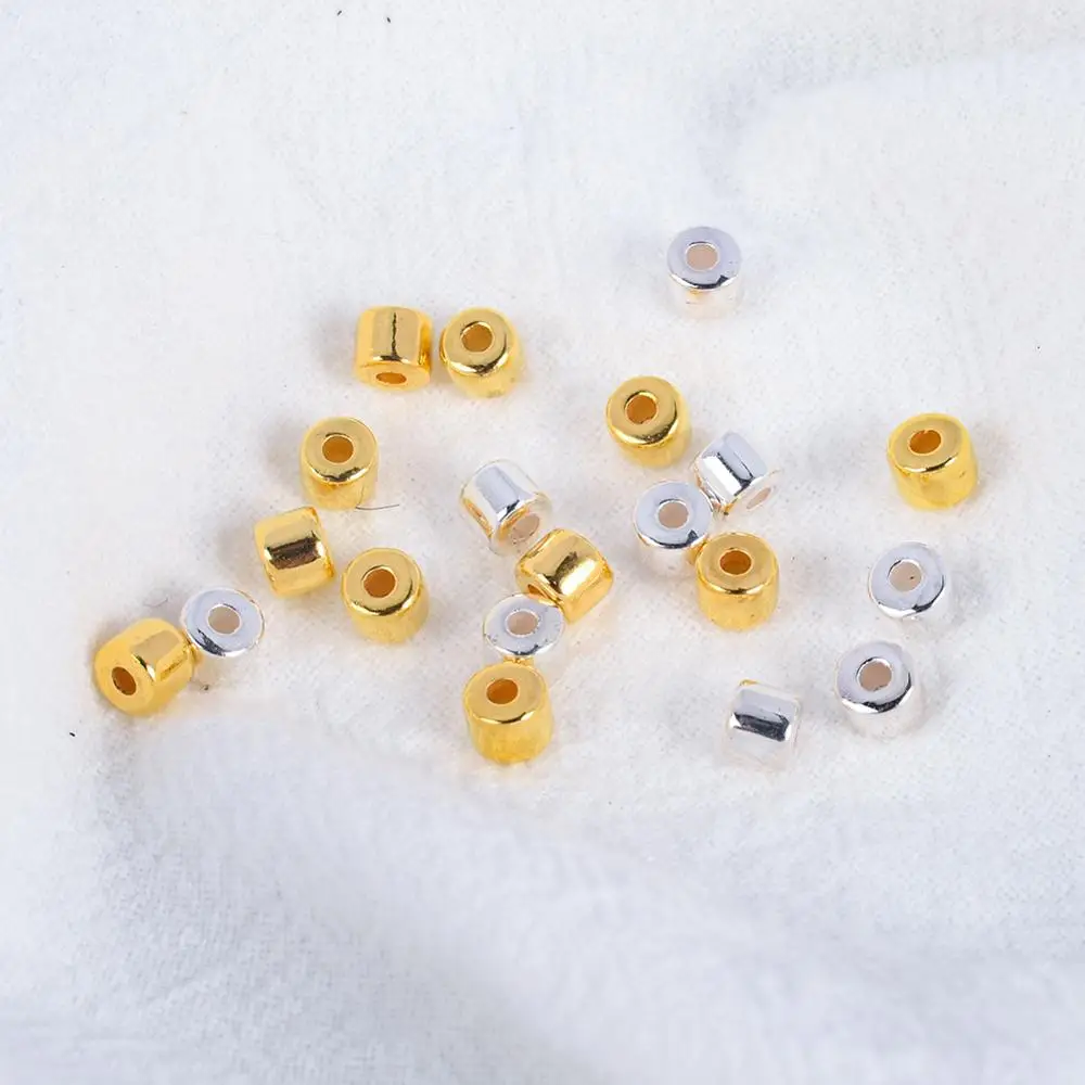 

200Pcs Cylinder CCB Spacers Tube Loose Beads For Jewelry Making Supplies Necklace Bracelet Diy Accessories Plastic Charms Beads