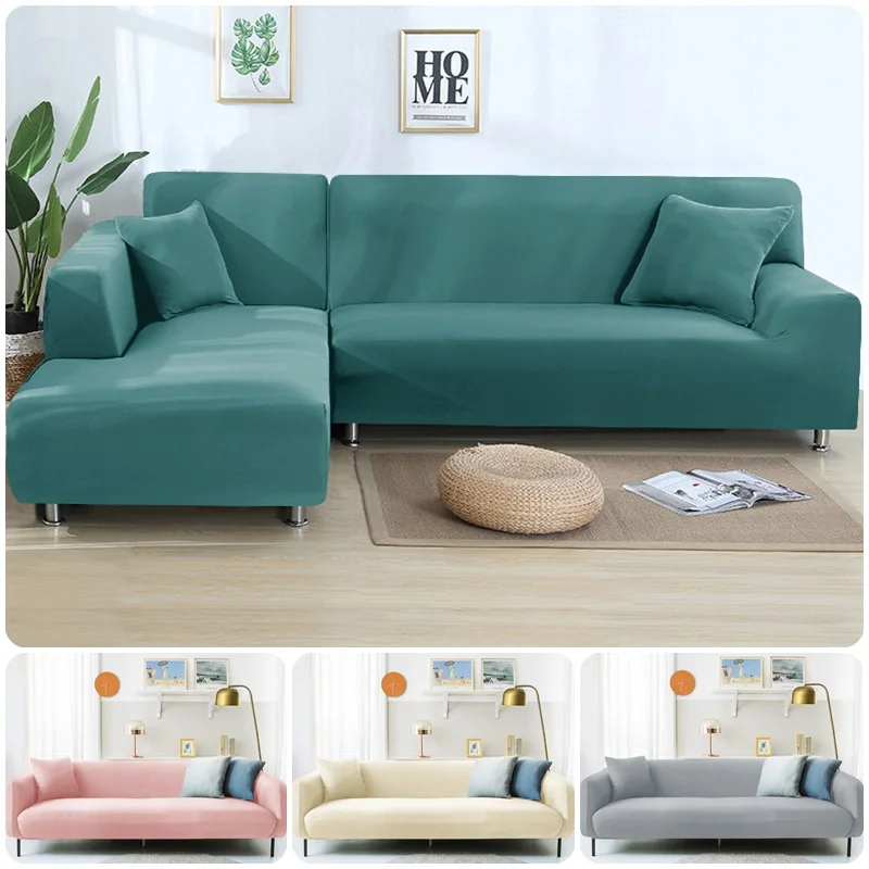 

Spandex Elastic Sofa Cover Stretch Couch Covers Sectional L Shape Sofa Slipcover Corner Case for Living Room 1/2/3/4 Seater