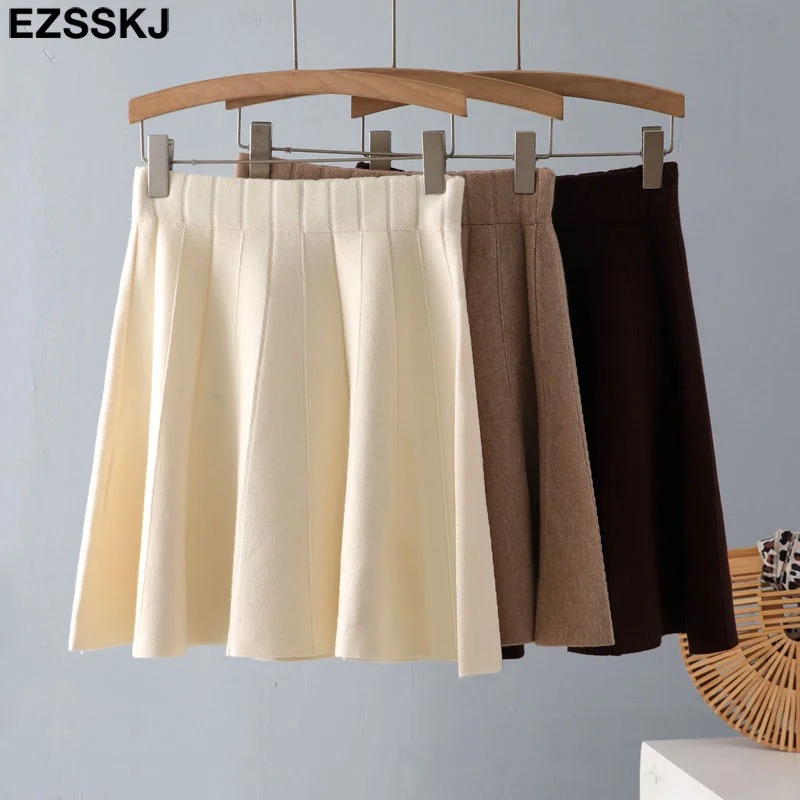 

2021 Autumn winter short Sun skirt for women girls mini sweater skirt short skirt a-line skirt new high-waist mini skirts