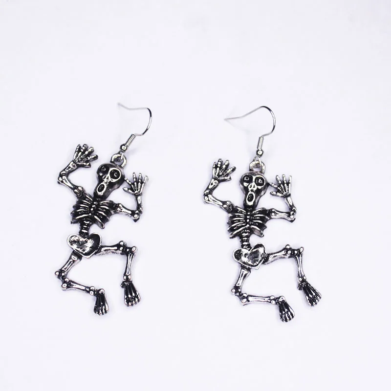

Qingdao Gothic Punk jewelry funny skeleton man Earrings