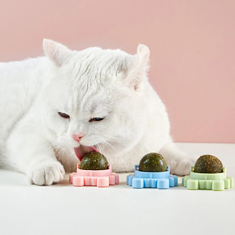 

1 Pcs Catnip Wall Ball Cat Catnip Toys Licking Balls Healthy Snack Rotatable Treats Toys Kitten Playing Toy