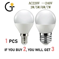 buy 2 get 1 freeled bulb for home decoration office g45 1pcs 5w e14 e27 ac220v 3000k 4000k 6000k 220v 240v led lamp bombillas