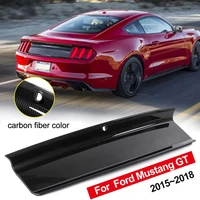 carbon fiber gloss black abs rear lid trunk decklid panel cover kit for ford for mustang 2015 2019 trunk boot lid panel