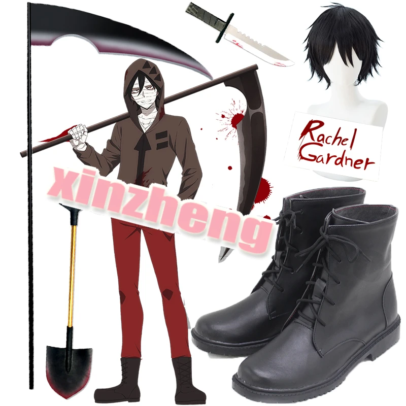 

Anime Angels of Death Isaac Foster Cosplay Shoes Short knife Sickle Accessories Props Wigs Halloween Costumes Carnival Isaac cos