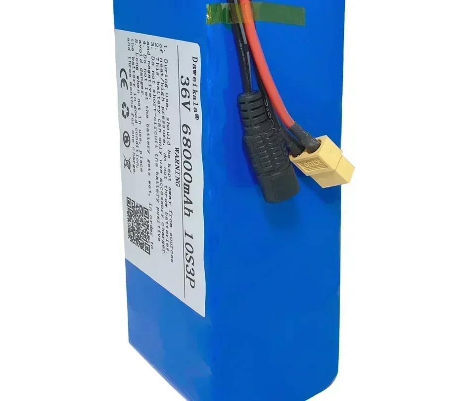 Литиевый аккумулятор 36 В 10S3P 68 А · ч 500 Вт 42 18650