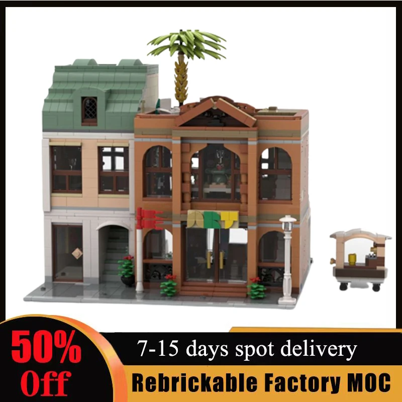 

1931pcs Customized Exciting Exhibition Building Blocks Street View Bricks Assembled DIY Birthday Children Christmas Toys Gifts