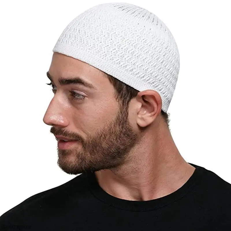 

Unisex Beanies Cap Winter Knitted Muslim Men Prayer Hats Warm Islamic Ramadan Jewish Kippah Homme Hat Men's Wrap Head Caps