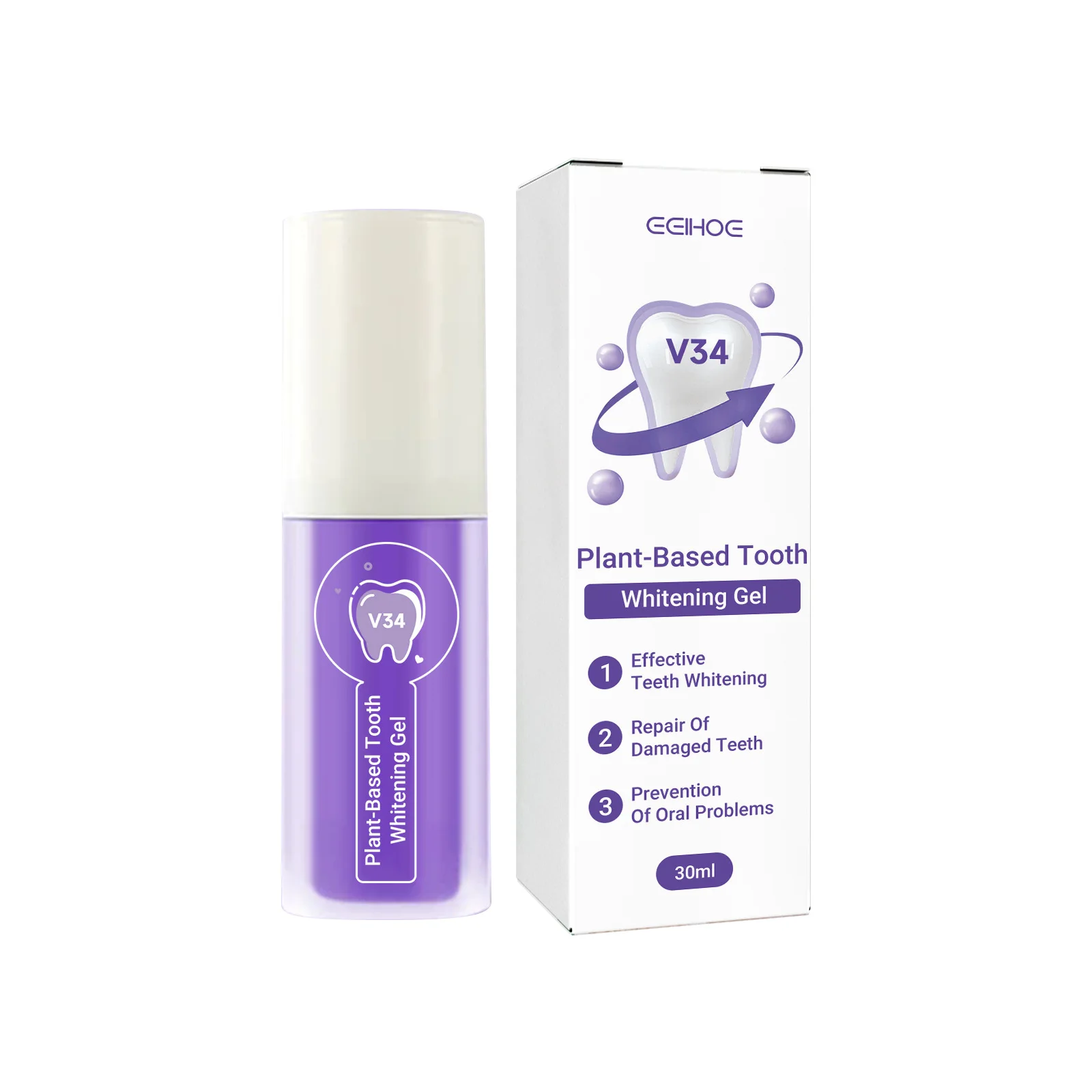 EELHOE отбеливающий гель для зубов чистка полости рта пятна удаление налета свежее