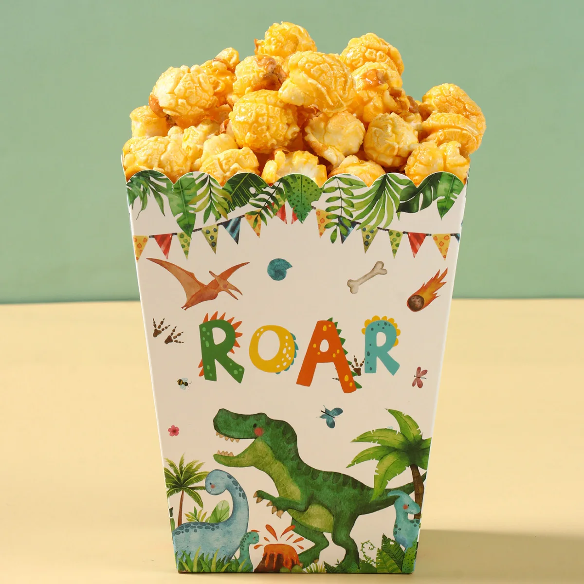 Примитивный динозавр коробка для попкорна мир Юрского периода искусственные