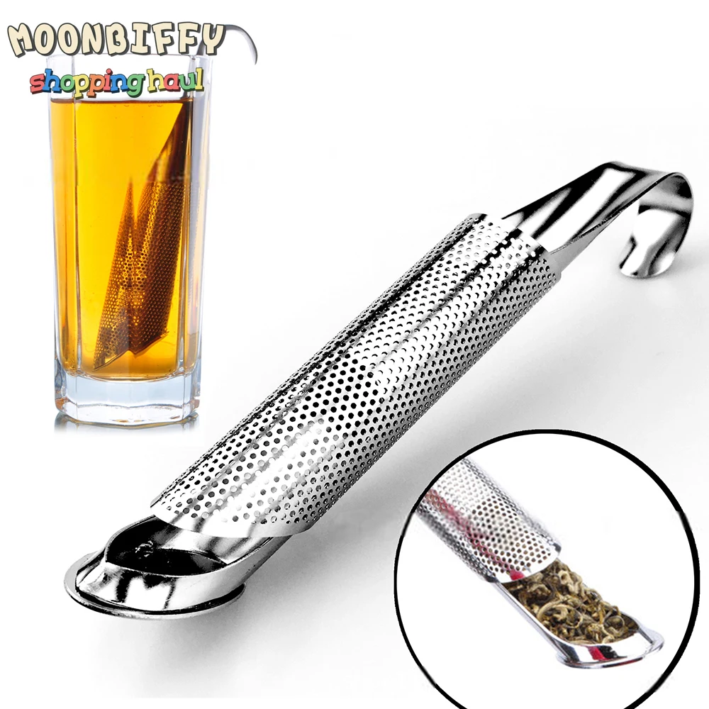 

Кухонные аксессуары, новый ситечко для чая, удивительный ситечко для заваривания из нержавеющей стали, дизайн трубы, сенсорный держатель, и...