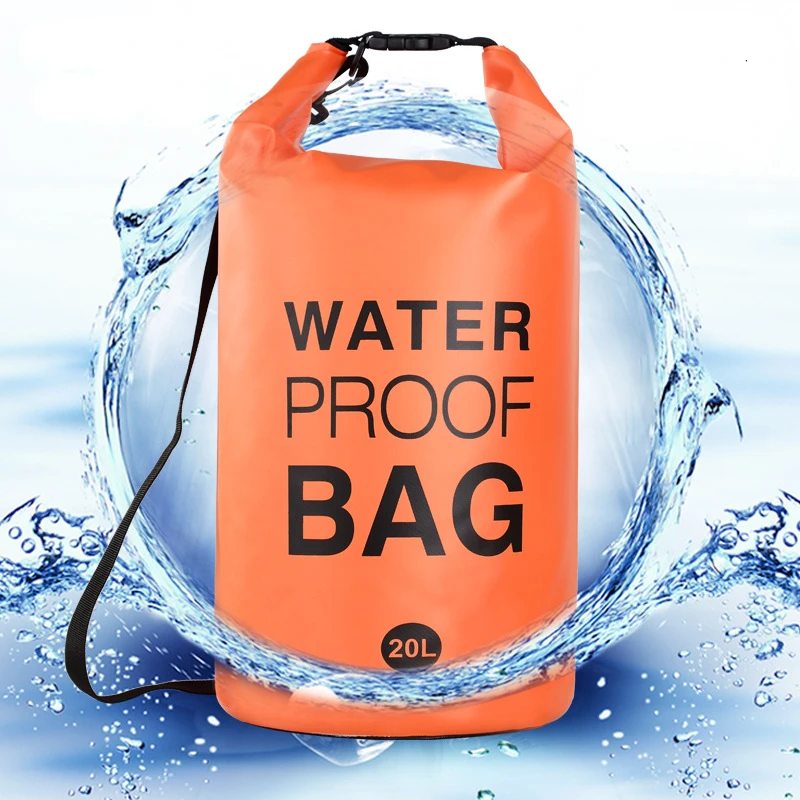 

1PCS 5L Waterproof Dry Bag Outdoor Waterproof Bucket Bag Beach Waterproof Backpack PVC Clip Mesh Waterproof Bucket Bag