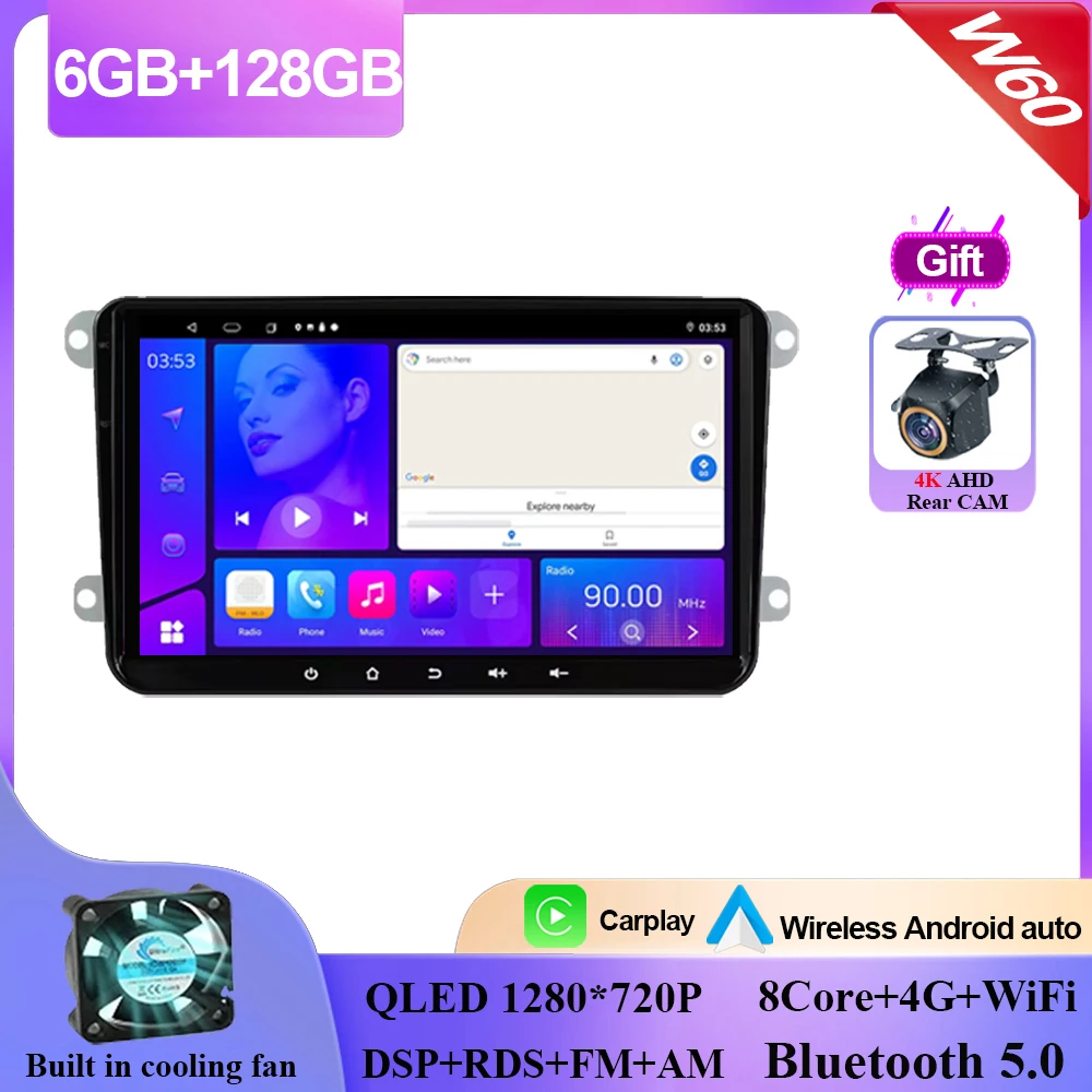

АВТОМОБИЛЬНЫЕ радио GPs 5G для VWT5 Jetta Passat B6 Golf MK6 Tiguan Touran Scirocco Skoda Rapid Octavia Leon CarPlay Видео без 2din DVD