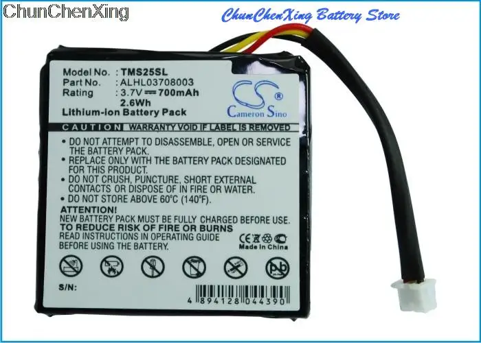 

Аккумулятор 700 мАч ALHL03708003 для TomTom 4EN42, 4EN52, 4EV42, 4EV52, Star 20, Star 25, пожалуйста, проверьте разъем