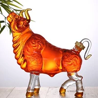 glass cow shaped whisky decanter 1000ml for home kitchen dining liquor bourbon vodka rum tequila drinkware