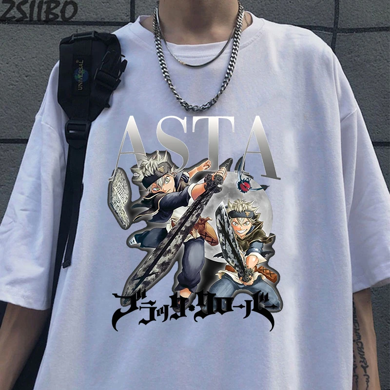 Новая футболка с принтом аниме Asta для женщин и мужчин топы короткими рукавами