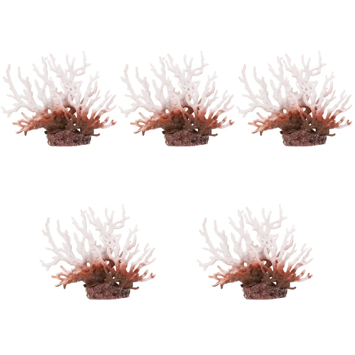 

5pcs Artificial Aquarium Ornament Artificial Resin Coral Reef Decoration Fish Accessory