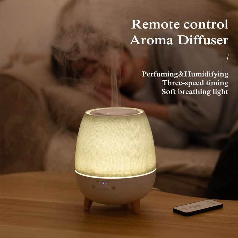 DC 24V Home Appliances Remote Control Essential Oil Aroma Diffuser with Warm LED Night Lamp For Room Aromatherapy Air Humidifier