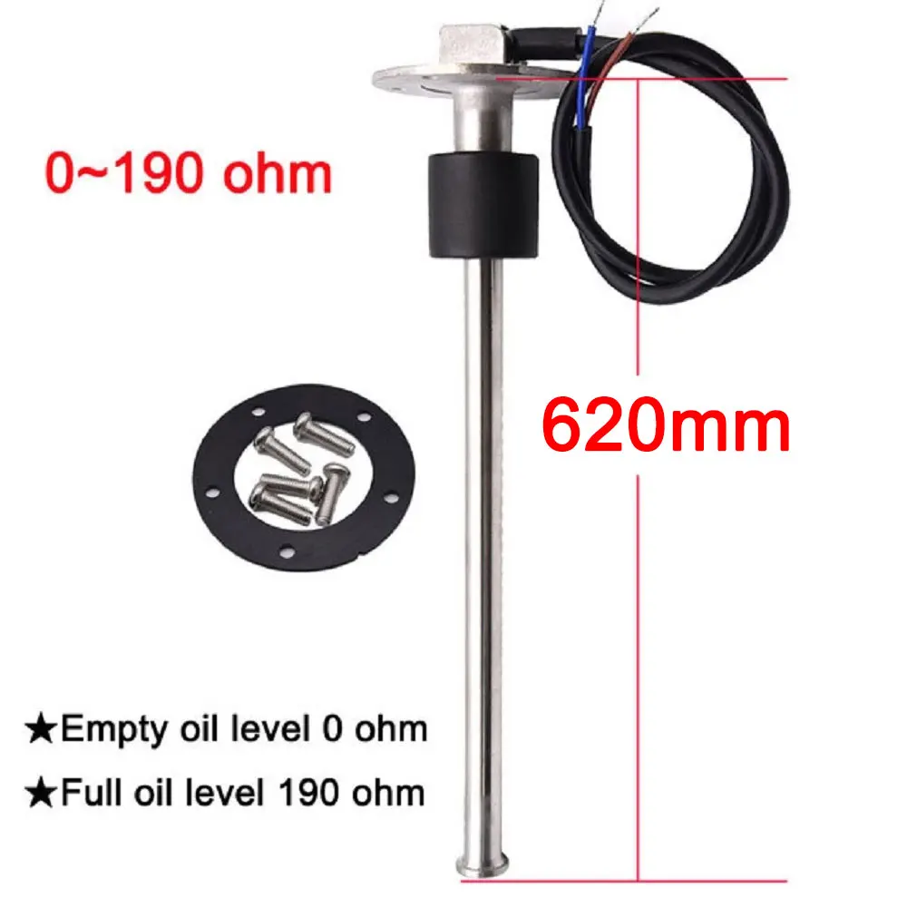 

Custom size 620mm 1500mm 790mm 1800mm 950mm 800mm Sensors 0~190 ohm 240~33 ohm Fuel & Water Level Gauge Sensor