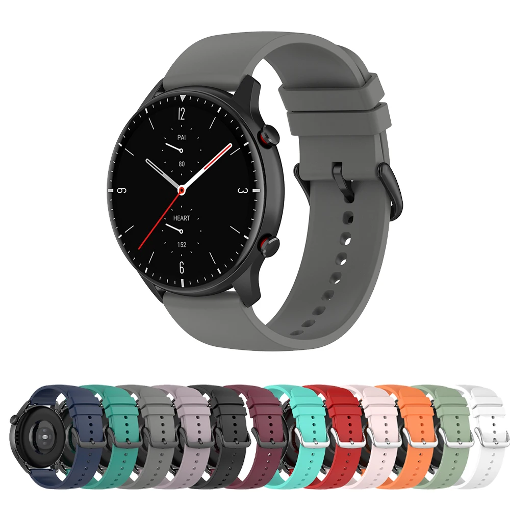 

Wrist Strap 22mm Silicone bands for Xiaomi Huami Amazfit GTR 47mm PACE Stratos 3 2 2S GTR3 Pro Smart Watch Replace Smart band
