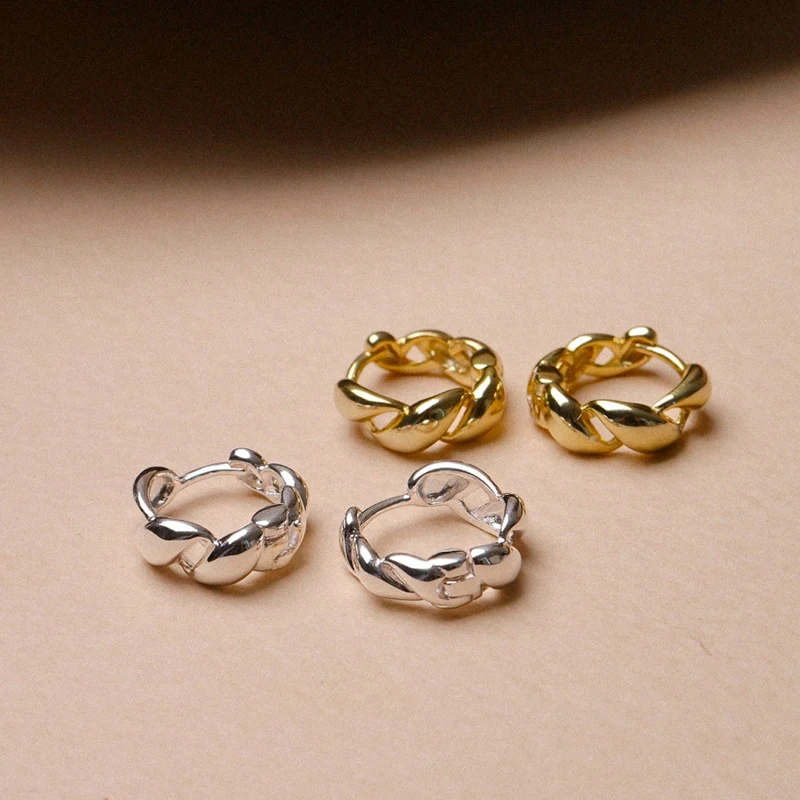 

WTLTC простые металлические витые круглые серьги-кольца для женщин минималистичные крупные серьги-кольца геометрические Асимметричные ювел...