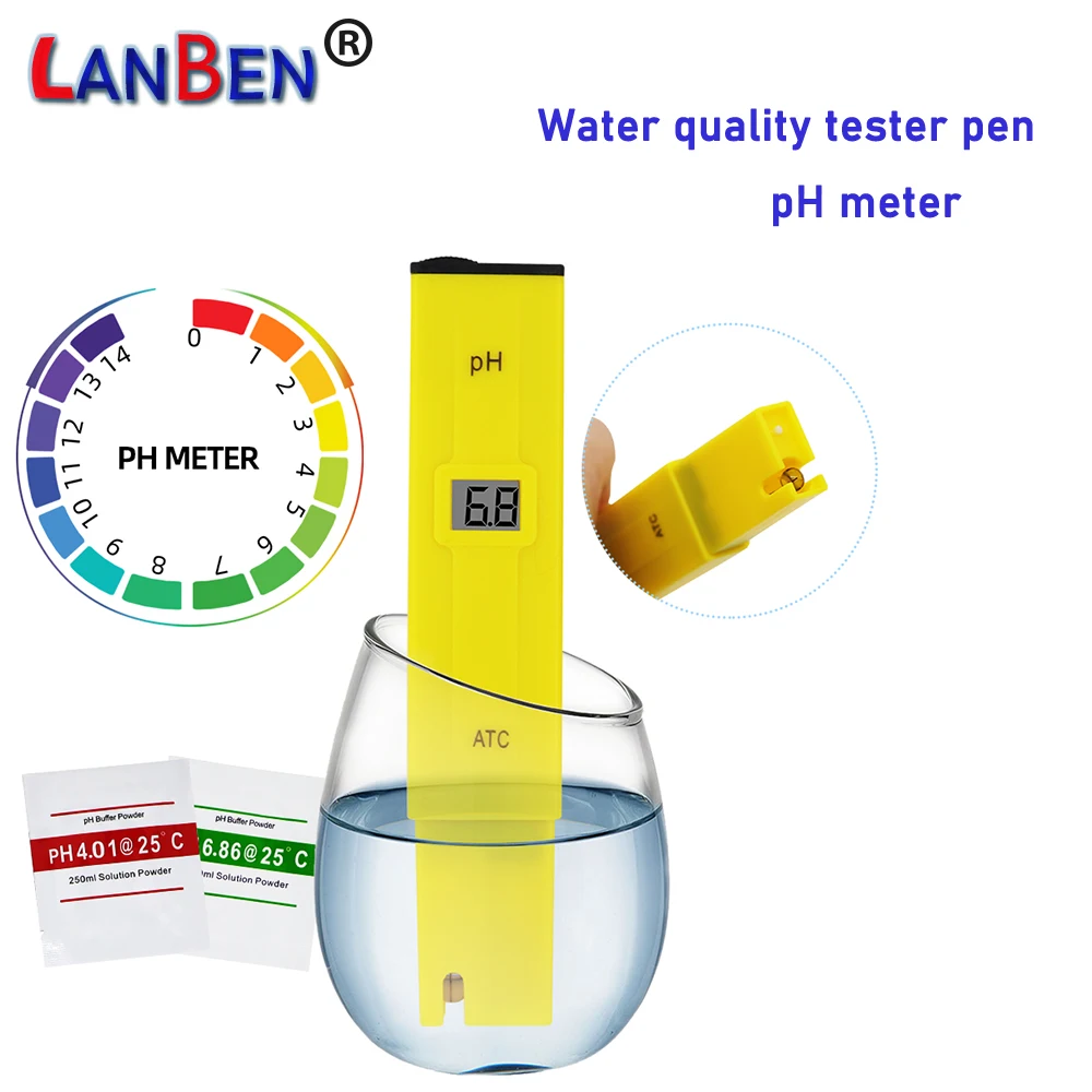 

PH Meter Digital PH Tester Water Quality Testers Acidity Measure Device Water Pool Aquarium Hydroponics Home Brew 0-14pH