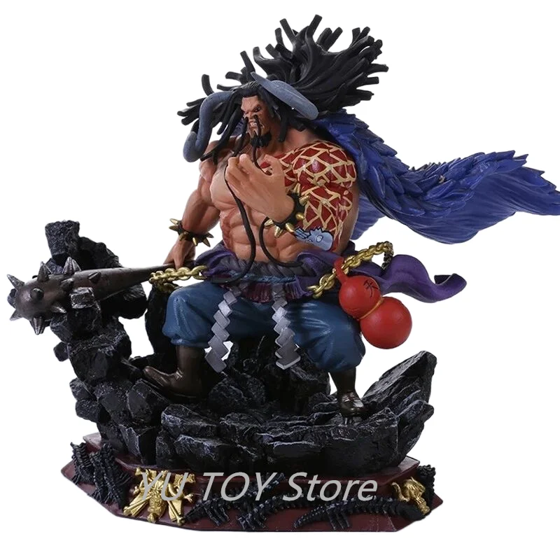

19cm One Piece Anime Figurine Beasts Pirates Gk Four Emperors Kaido Battle Scene Action Figure Pvc Collection Model Toys Gift