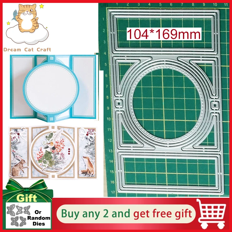

Circle 3D Activity Book Page Frame Agency Card Rectangle Metal Cutting Die for Card Making Craft Diy Scrapbooking Die Cutter New
