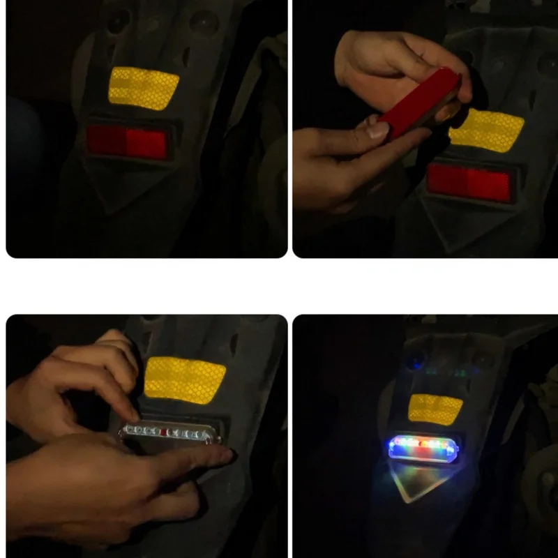 1 шт. мигающий светильник на солнечной батаресветодиодный для мотоцикла |